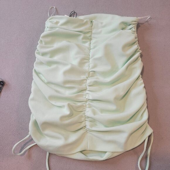 Zara Mini Green Mint Skirt Size XS - Picture 3 of 8